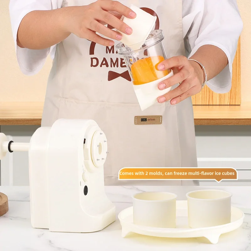Electric Ice Crusher Ice Shaver with Cube Tray Portable Easy to Use for Home Commercial Use