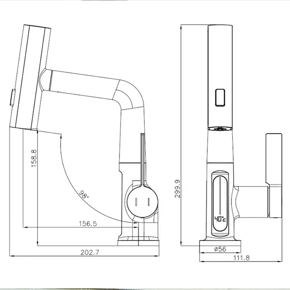 Bathroom Faucet Waterfall Temperature Digital Display Basin Faucet Lift Up Down Stream Sprayer Hot Cold Water Sink Mixer Wash Tap