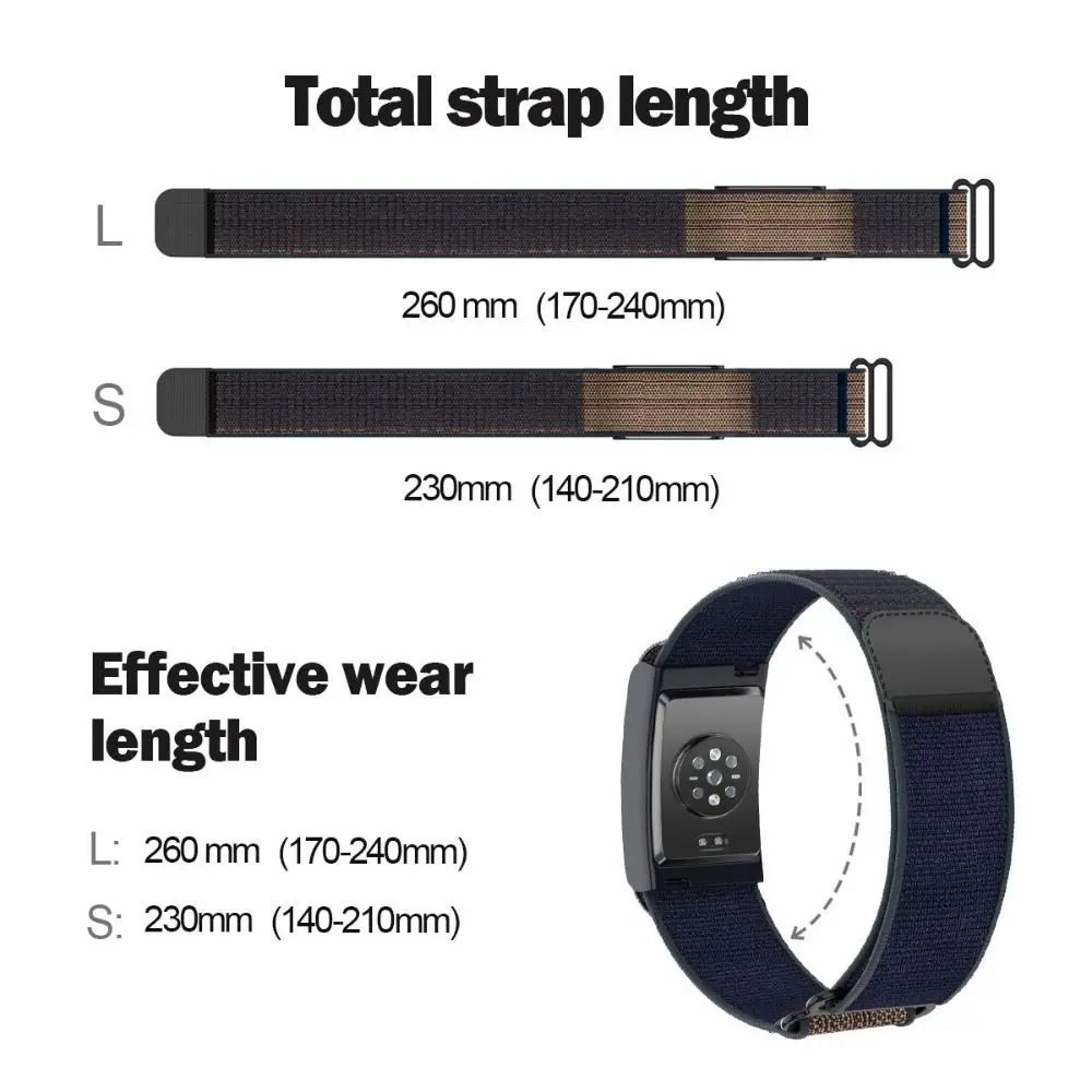 Adjustable Nylon Sport Band Loop - Breathable Fitness Tracker Replacement Wristband, 22mm