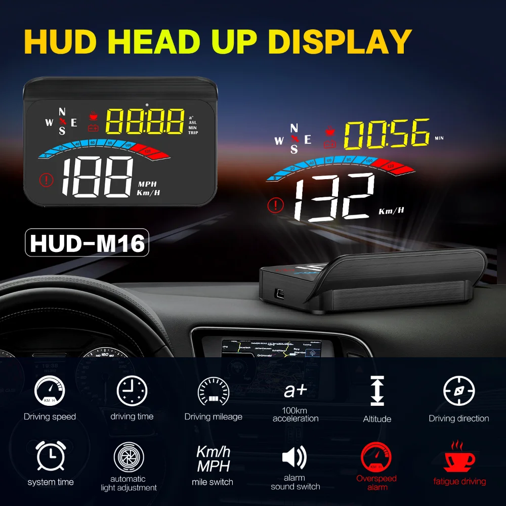 M16 GPS ڵ  ÷ ӵ, ӵ   溸,   Ƿ KM/H MPH  ׼