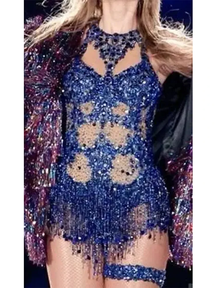 Sparkle Tassel Replica Outfit Cocktail Dresses Spaghetti Strap Backless Luxury Beads Prom Party Dress for Women evening dresses cocktail dress