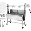 37" Electric Rotisserie Grill, Pig Lamb Spit Roaster Stand Rotisserie 132 Lbs Capacity With Adjustable Height, BBQ Charcoal 1