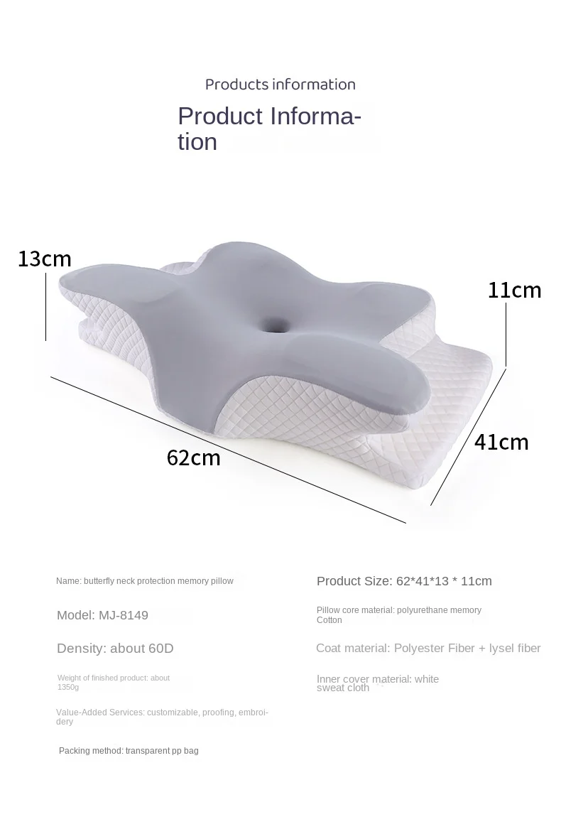 Memory Foam Cervical Pillow for Neck Pain Relief - Anti-Snore Pillow