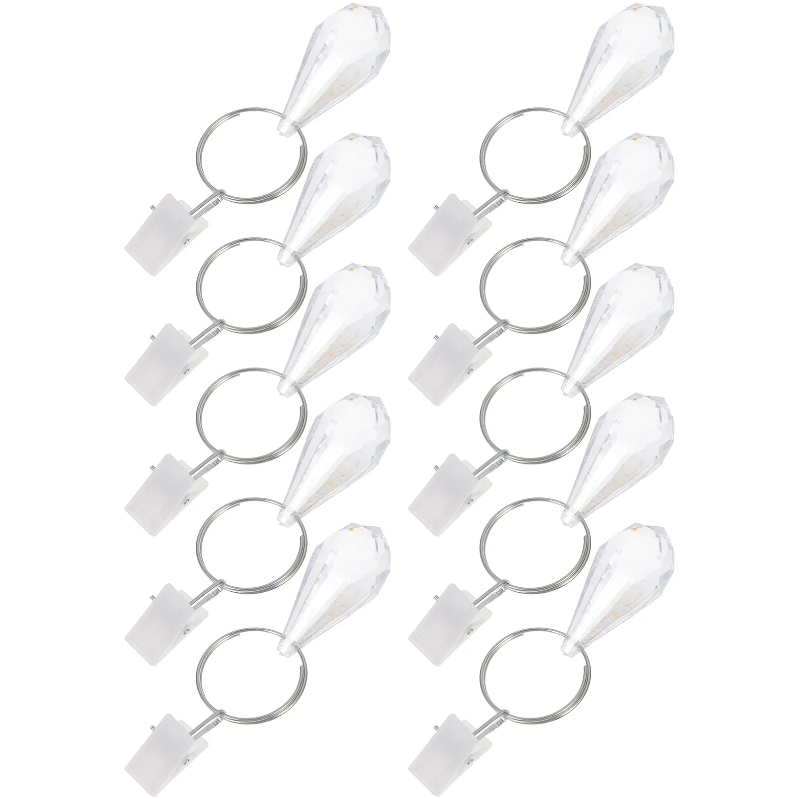 10 Pcs Curtain Counter Weight White Curtains Shower Weights Bottom Window Crystal Outdoor Heavy Clip for Home Drapery