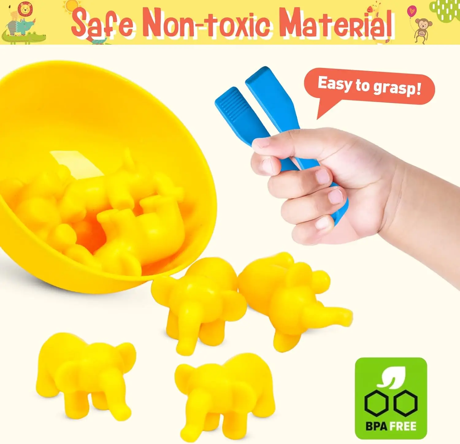 Learn Educational Toys Kids Matching Game Animal Cognition Rainbow Sort Fine Motor Training Montessori Sensory Toy Puzzle Gifts