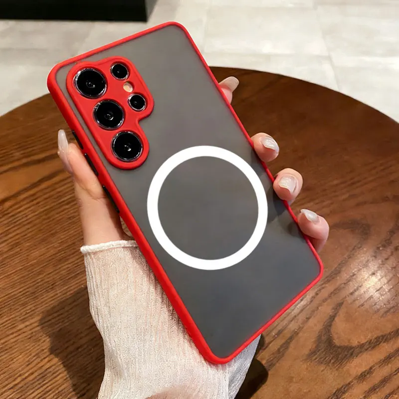 Sleek Matte Magnetic Shockproof Phone Case with MagSafe Compatibility