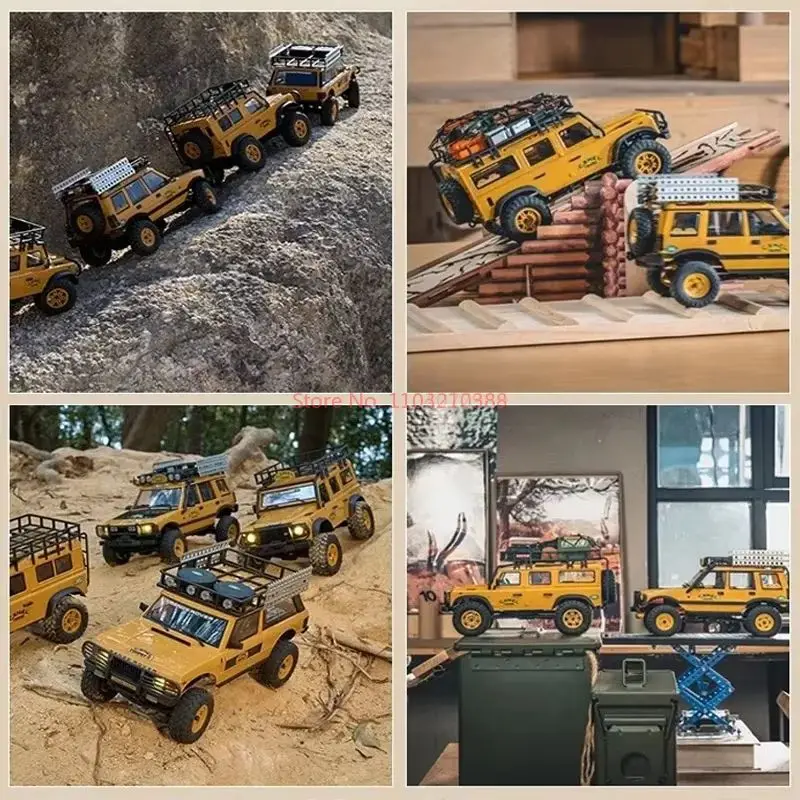 Hot Fms 1/24 Fcx24m Land Rover Series Rc Remote-Controlled Off-Road Vehicle Car Four-Wheel Drive Outdoor Electric Toys Climbing 6