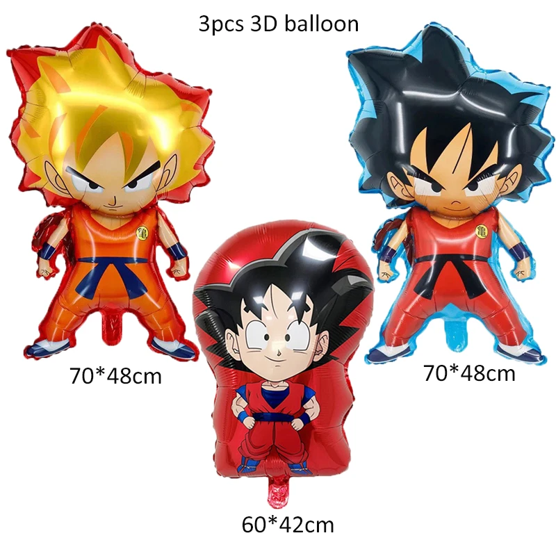 thumbnail image 5 of Decoraciones para fiesta de cumpleaños de Dragon Ball Z Globos de Son Goku Vasos de papel Platos Servilletas Suministros Telones de fondo Recuerdos de fiesta Baby Shower, 5 of 5