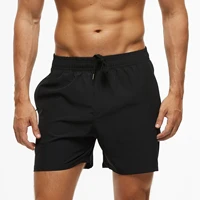 Summer  Men's Swim Trunks  Beach Shorts Elastic Closure Quick Dry Short Pants With Zipper Pockets 1