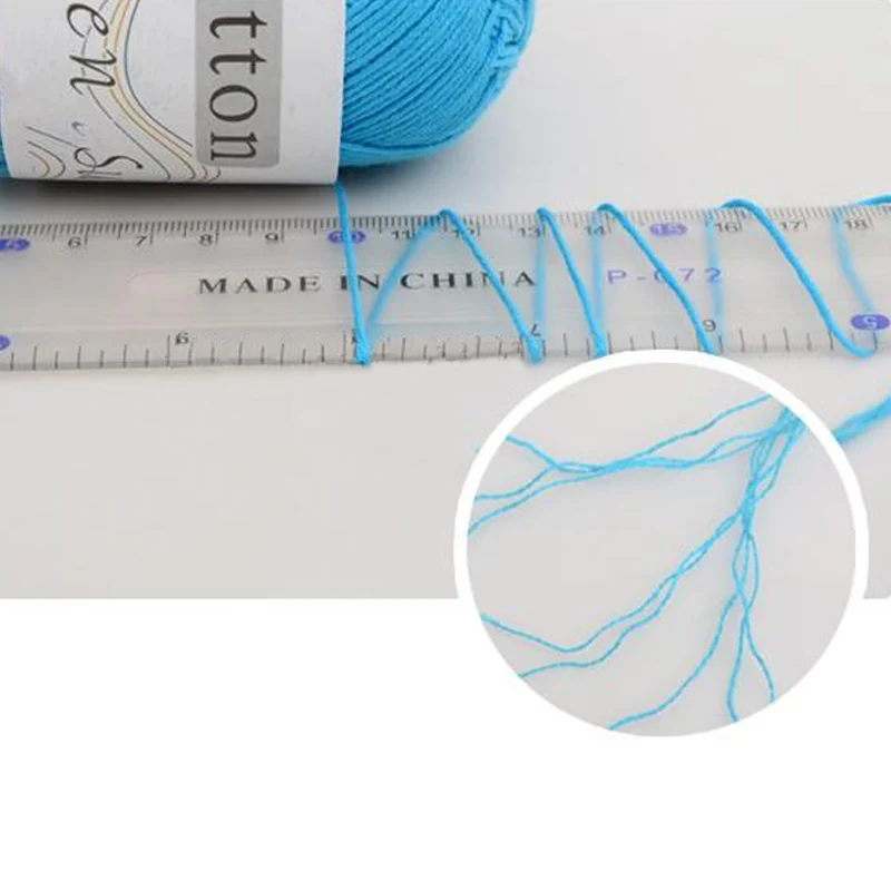 Cotton Yarn for Hand Knitting Yarns for Knitting and Crochet 8 ply Worsted Sweater Blanket 50g 200m Soft Yarn Needlework