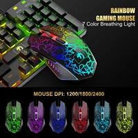 MANBASNAKE T11 Wired Gaming Keyboard and Mouse Headset Combo,Rainbow LED Backlit Wired Keyboard - Image 5