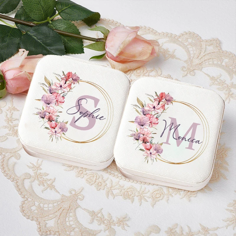 Personalized-Jewelry-Box-Ring-Boxes-Travel-Jewellery-Case-Letter-with ...