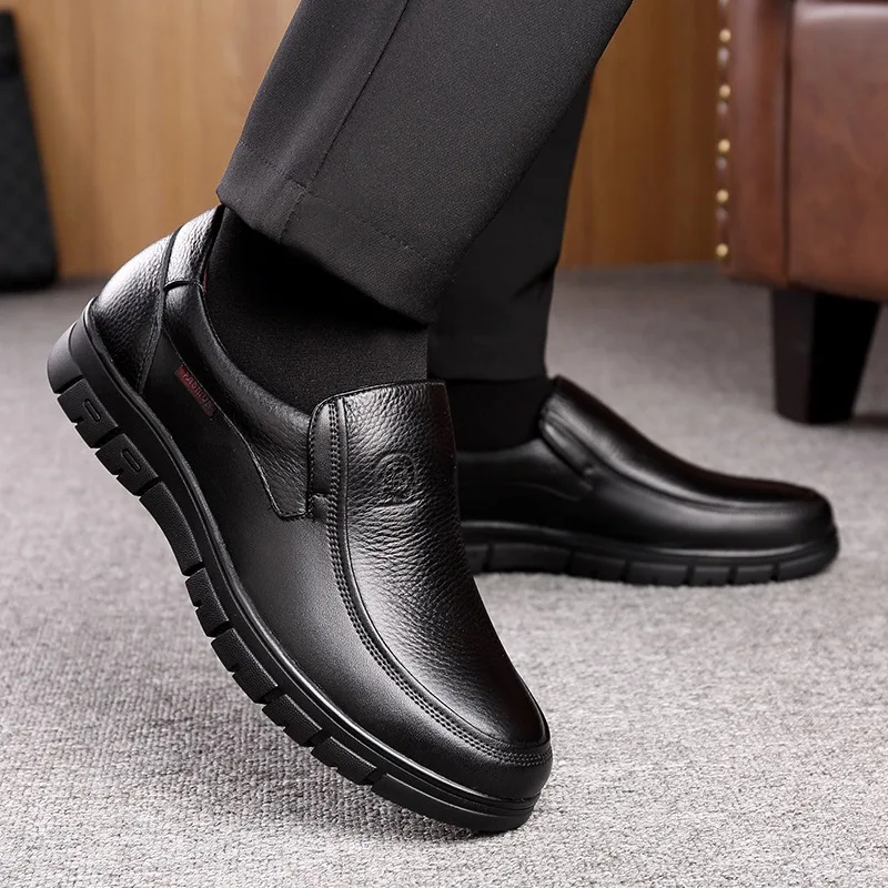 New Genuine Leather Handmade Shoes Casual Shoes For Men Flat Platform Walking Shoe Outdoor Footwear Loafers Breathable Sneakers 3