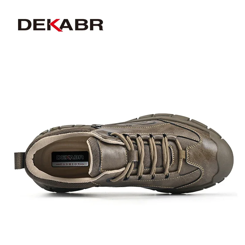 DEKABR Men's Shoes Genuine Leather Luxury All Seasons Quality Comfortable Handmade Anti-Skid Platform Men Casual Shoes 2
