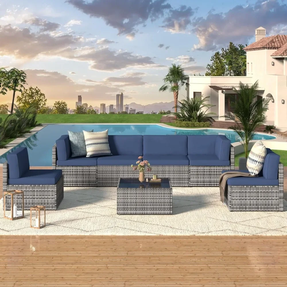 7 Piece Outdoor Patio Furniture Set 1