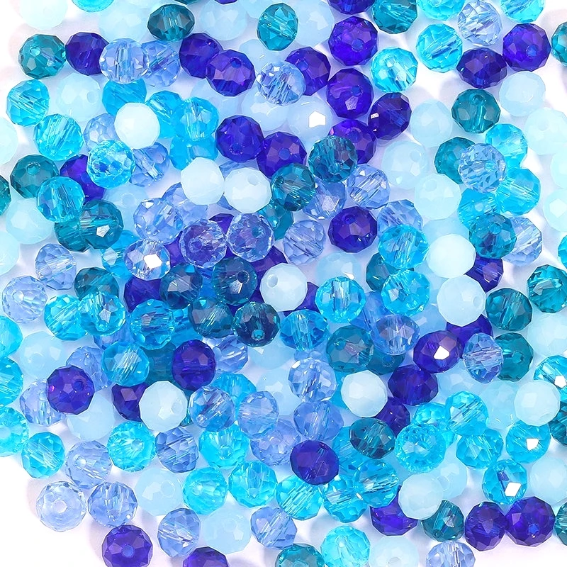 Sparkling Faceted Glass Rondelle Beads for Jewelry Crafting and DIY Accessories