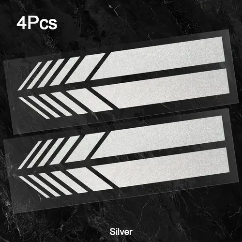 "Classic JDM Reflective Stripes Vinyl Decal Kit - 4pcs Self-Adhesive Car Body Stickers, Waterproof & Universal Fit" - Image 12