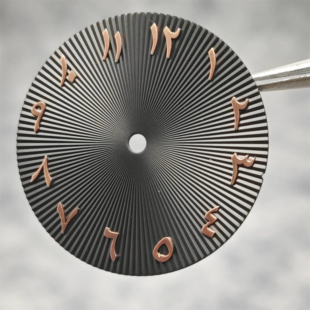 Watch Face Accessories Watch Dial Accessories 28.5mm Dial DIY Arabic Alphabet Surface No Date Watch Faces Mechanical Watch Replace Accessories for NH35 / NH36 Movement