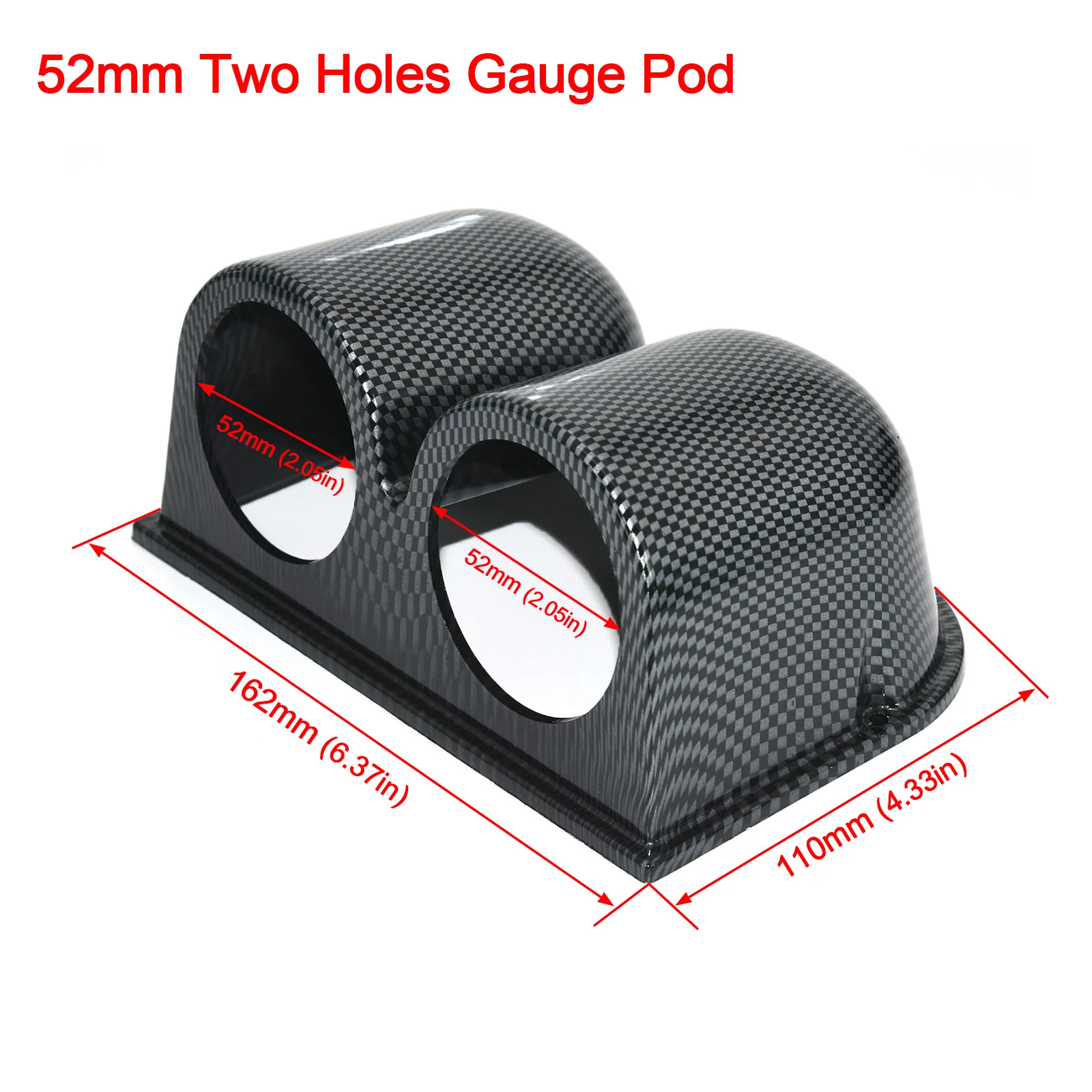 Cornice Per Indicatore Sfiato Aria In Fibra Di Carbonio Per VW Mk4 (RHD/LHD) – Alloggiamento Per Manometri 52mm