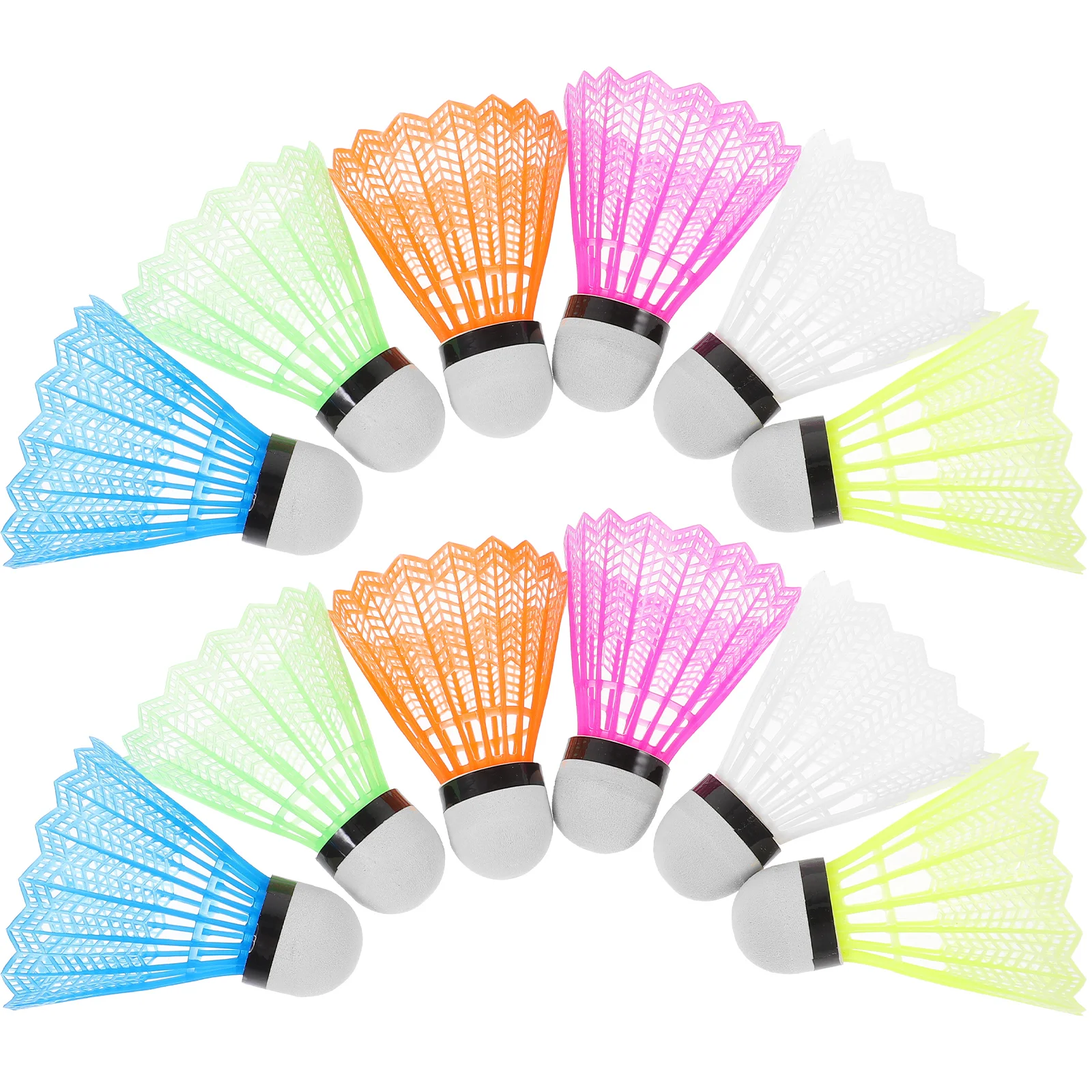 12 Pcs Colored Badminton Speed Training Balls High Professional Shuttlecock Shuttlecocks Kids Accessories Colorful badminton shuttlecock badminton ball