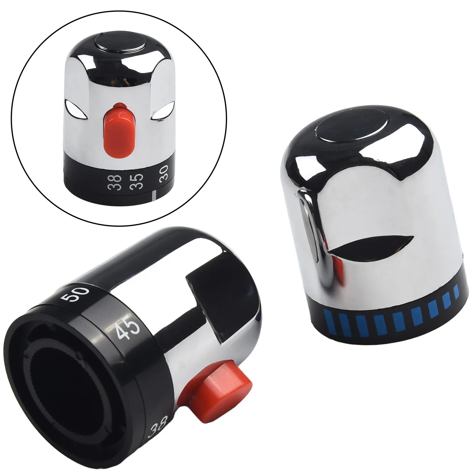 Thermostatic Control Handle On-Off Water Control Handle Combo For Bath-Shower Mixer Tap Thermostatic Valve Head Bathroom Faucets