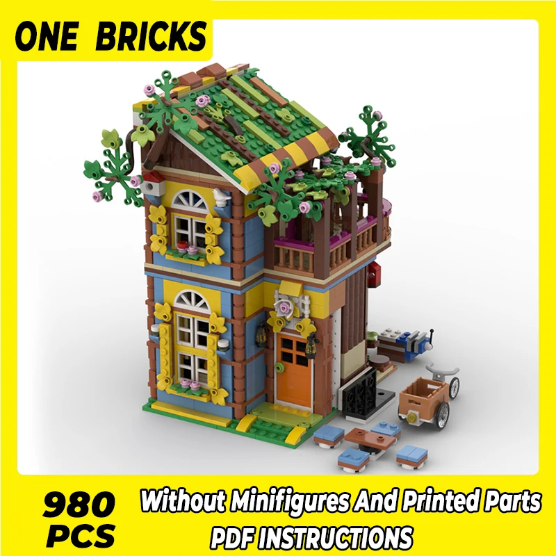 

OneBricks Moc Building Blocks Street View Model Friendship Treehouse 41703 Technology Bricks DIY Toys For Kids Children Gifts