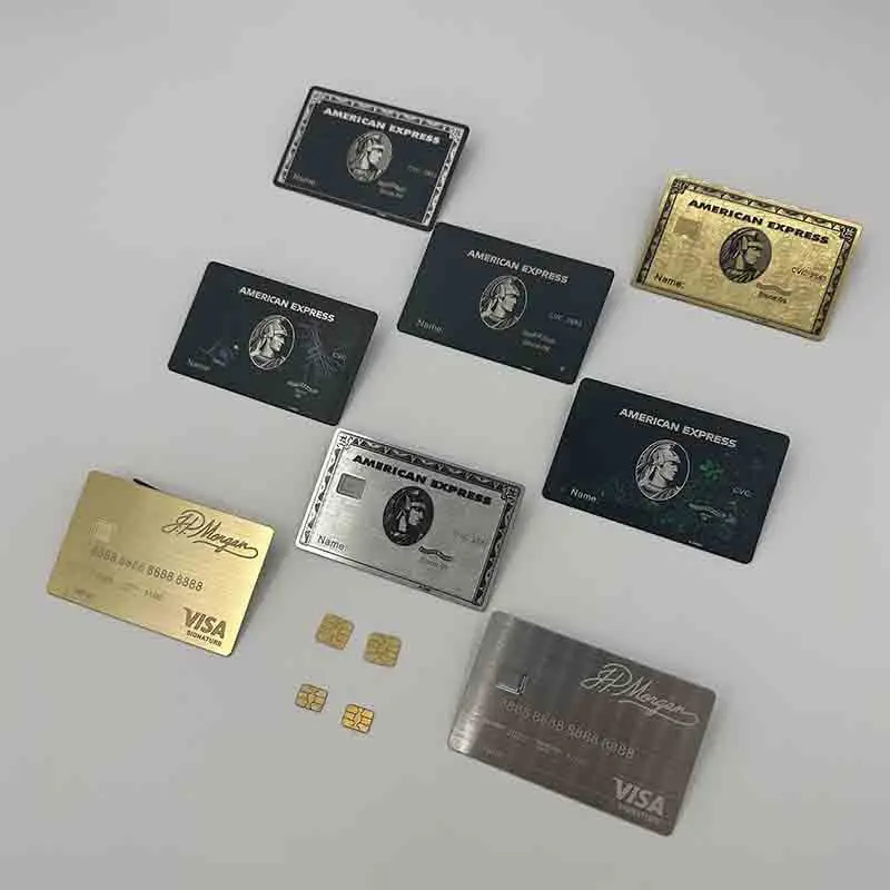

4428 OEM Hot Selling Matte Black Blank Metal Credit Cards With Magnetic Stripe