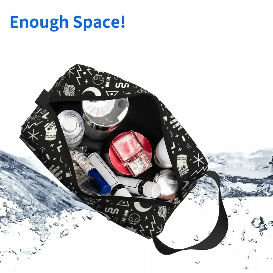 CREATCABIN Halloween Make-up-Tasche – Segeltuch, 25x18 Cm, Mit Reißverschluss, Vielseitig Als Kulturbeutel, Stifteetui Oder Survival Kit