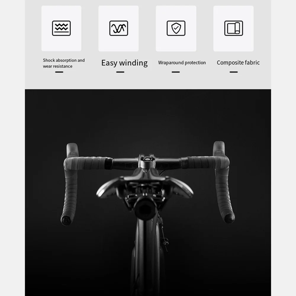 ROCKBROS Rennrad-Lenkerband Rutschfestes Stoßdämpfendes Lenkerband Anti-Vibrations-Wickelband Fahrrad-Zubehör – Detail 4