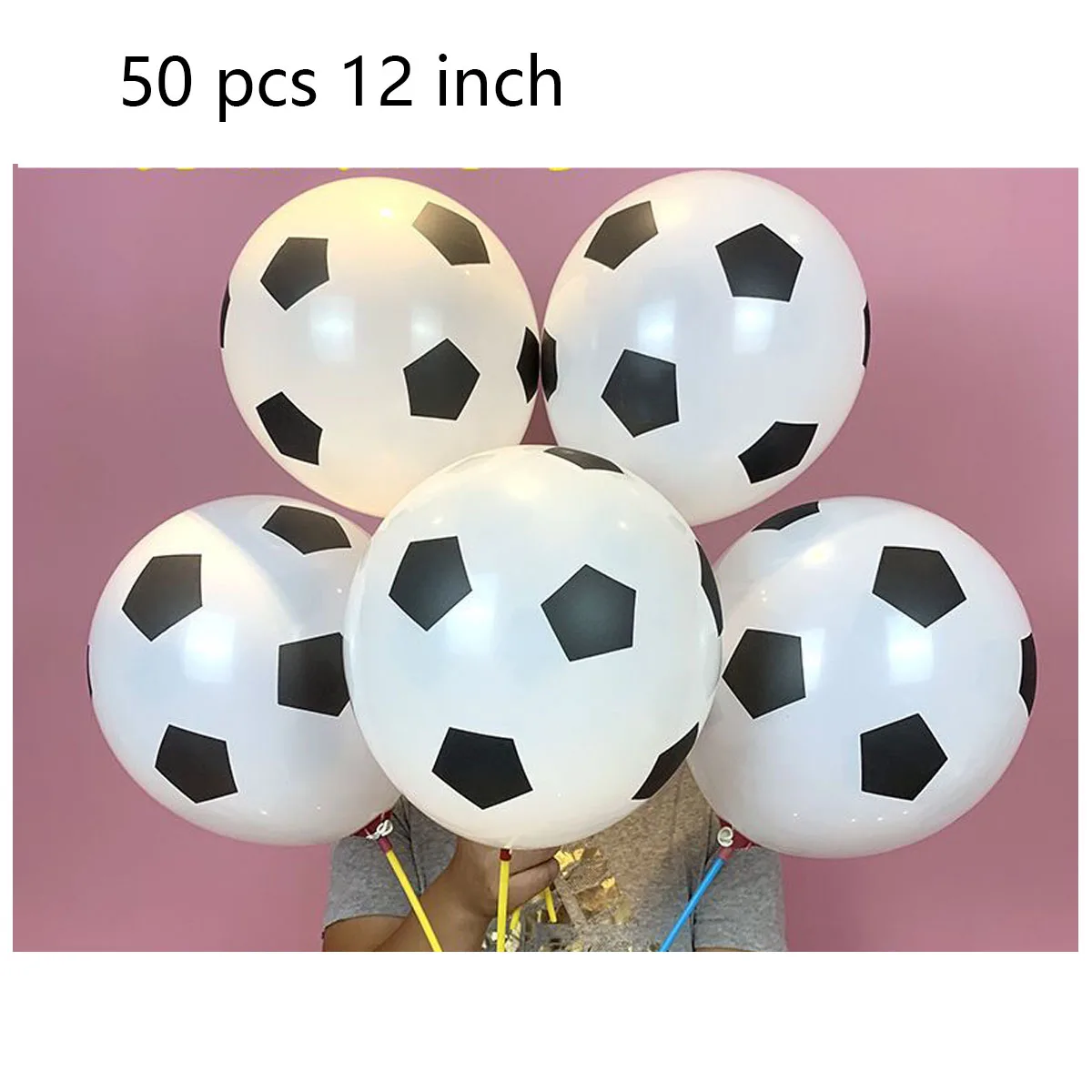 50 pcs 12inch Size Football Soccer Balloons 2022 Qatar World Cup Party