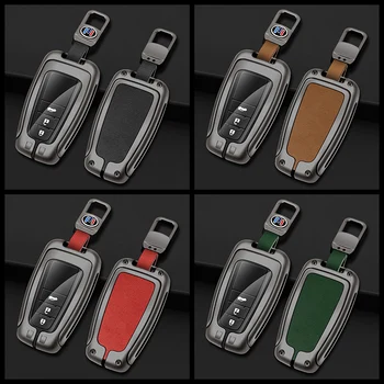 Custodia per chiave a distanza per auto in lega di zinco Shell per Toyota Prius Camry RAV4 Corolla CH-R CHR Land Cruiser Prado Protector accessori - Custodia per chiave a distanza per auto in lega di zinco Shell per Toyota Prius