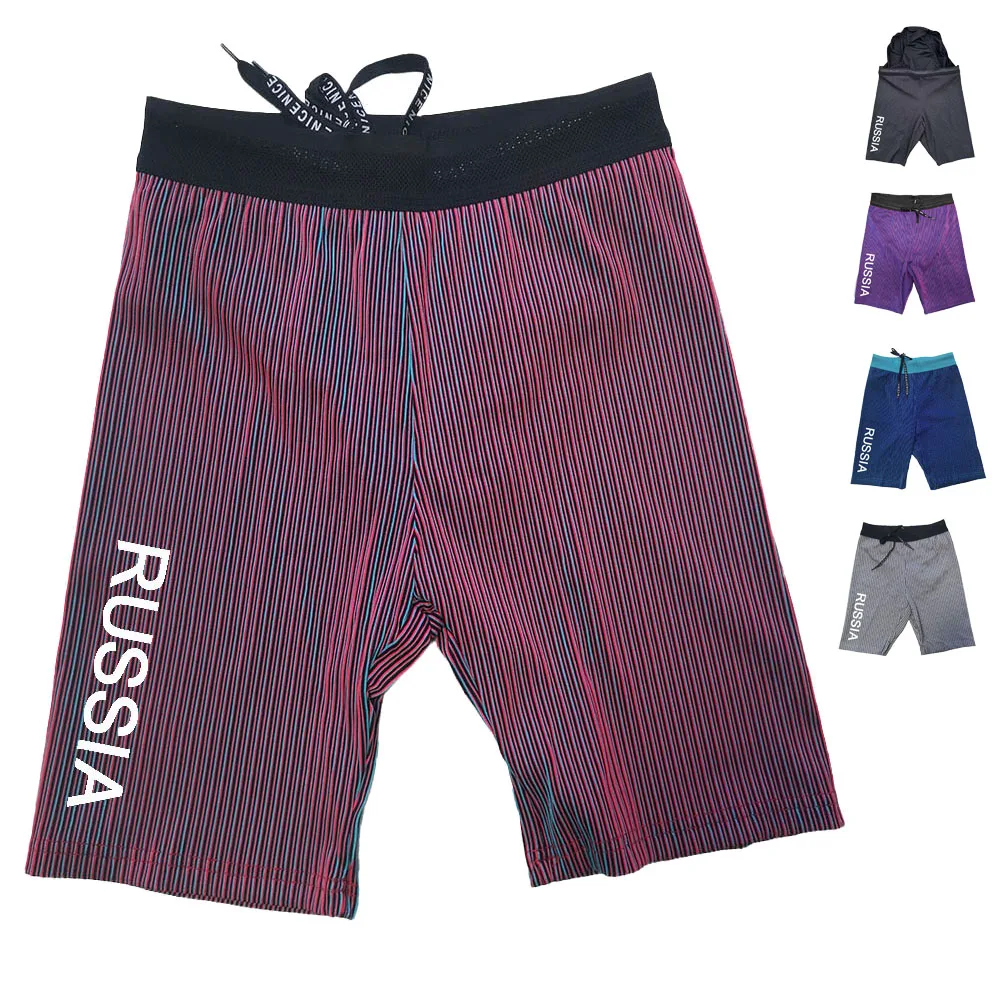 RUSSIA Running Sportswear Men's Sports Lycra Running Man Tights Trousers Leggings Pants Gym Fitness Shorts Male Marathon