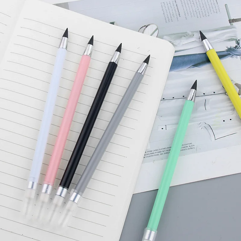 10pcs Eternal pencil set macaron For Kids Cute Pens Painting Art Office&School Supplies Infinity Pencils Tips Set Stationery 3
