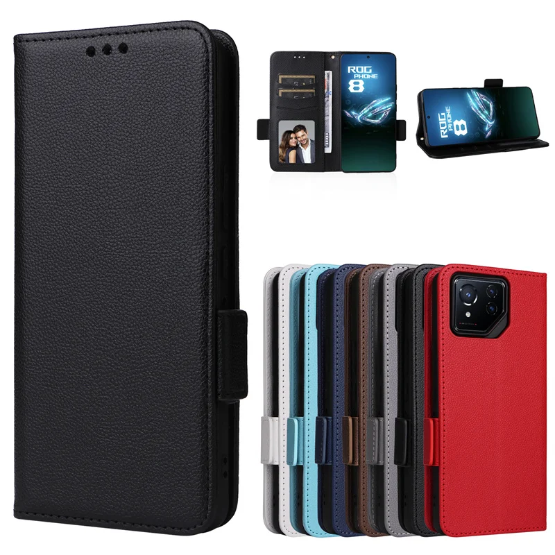 Pertain To Asus Rog Phone 8 Pro Luxury Flip Pu Leather Wallet Lanyard Stand Case Per Asus Rog Phone 8 Pro Rog8 Phone Case