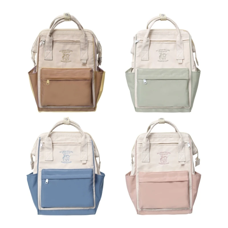 

Модный рюкзак для отдыха, рюкзак большой емкости, студенческая школьная сумка, женский рюкзак с цветными блоками, повседневный