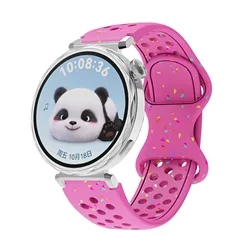 Women's 18mm Sport Silicone Breathe Strap Bracelet - Elegant Wristband - 18mm (Barbie pink)