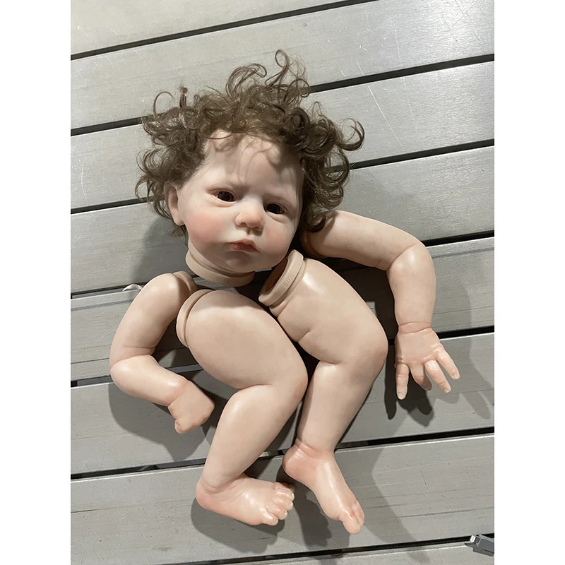 FBBD Artist Painted Kit Reborn Baby Cameron With Hand-Rooted Curly Brown  Hair Unassembled Kit DIY Part Toys For Children