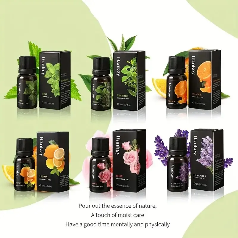 Organic Essential Oils 6 Kinds Aromatherapy Kit Humidifiers Massage Aromatherapy Candle Making Skin