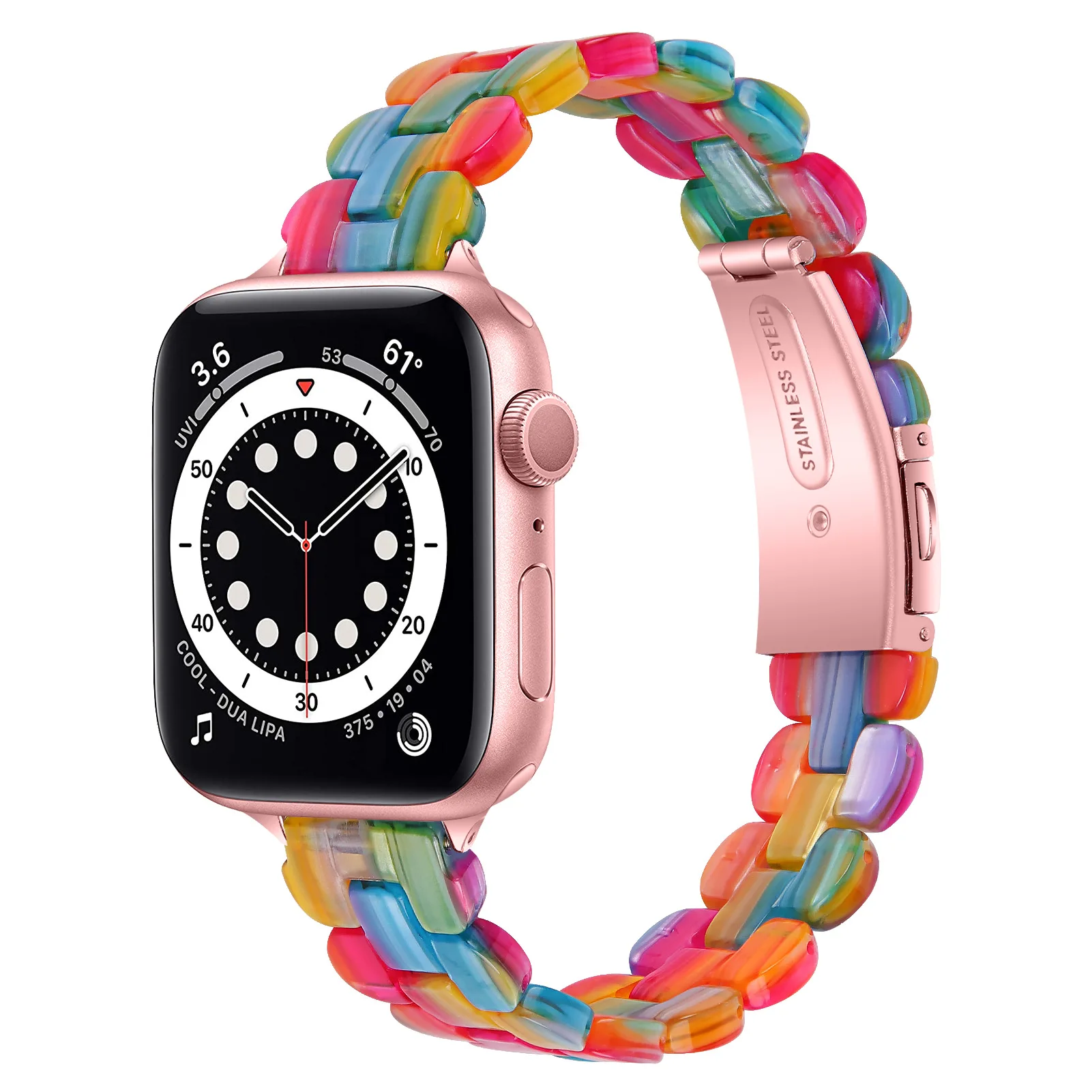 Slim Resin Strap For Apple Watch Band 49mm 45mm 41mm 44mm 40mm 42mm Women Bracelet Wristband Belt For iWatch Ultra 8 7 6 5 4 SE