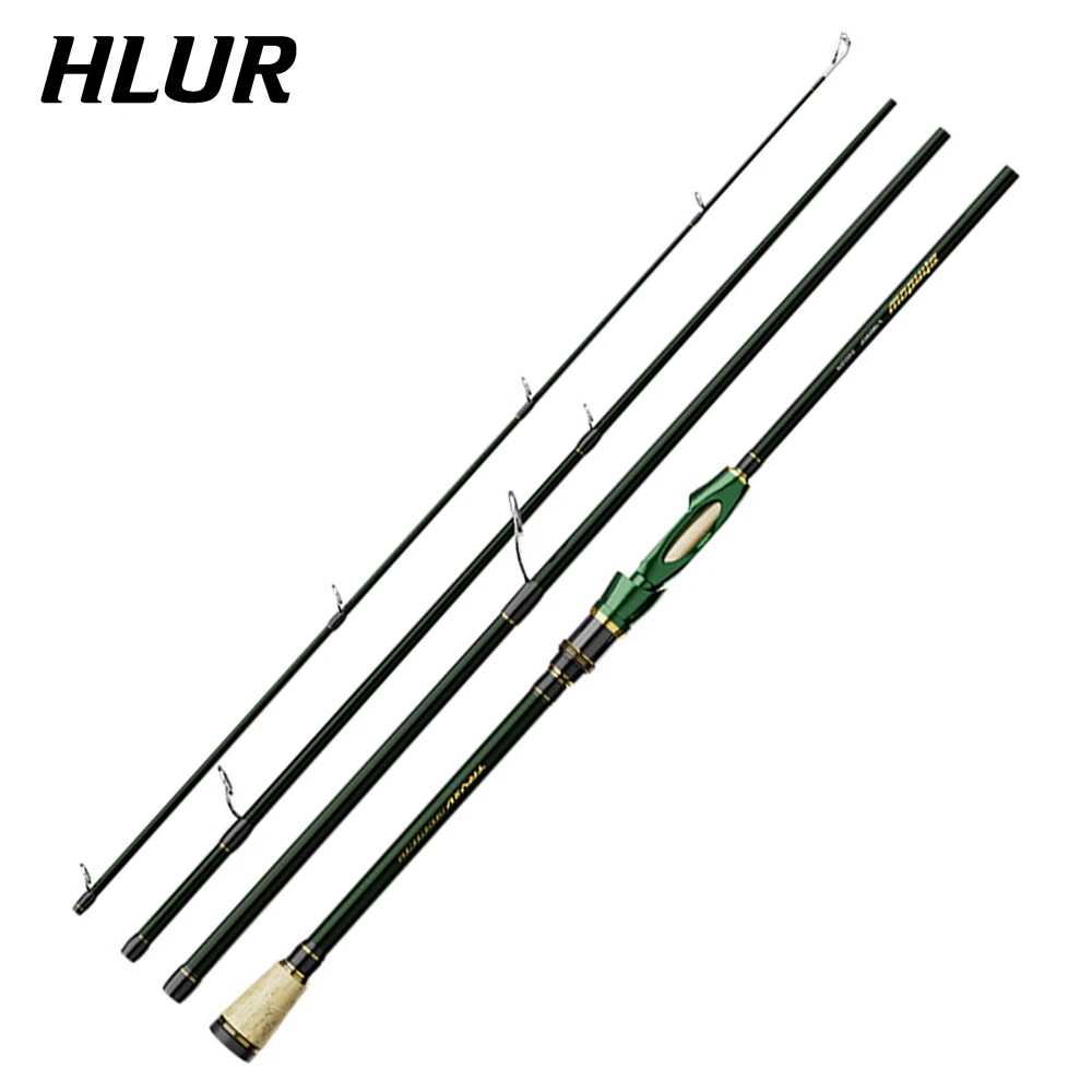 

HLUR Spinning Fishing Rod Carbon Fiber MH/M Power 1.8-2.4M Spinning Casting Lure Rods 4 Sections Travel Rod Carp Fishing