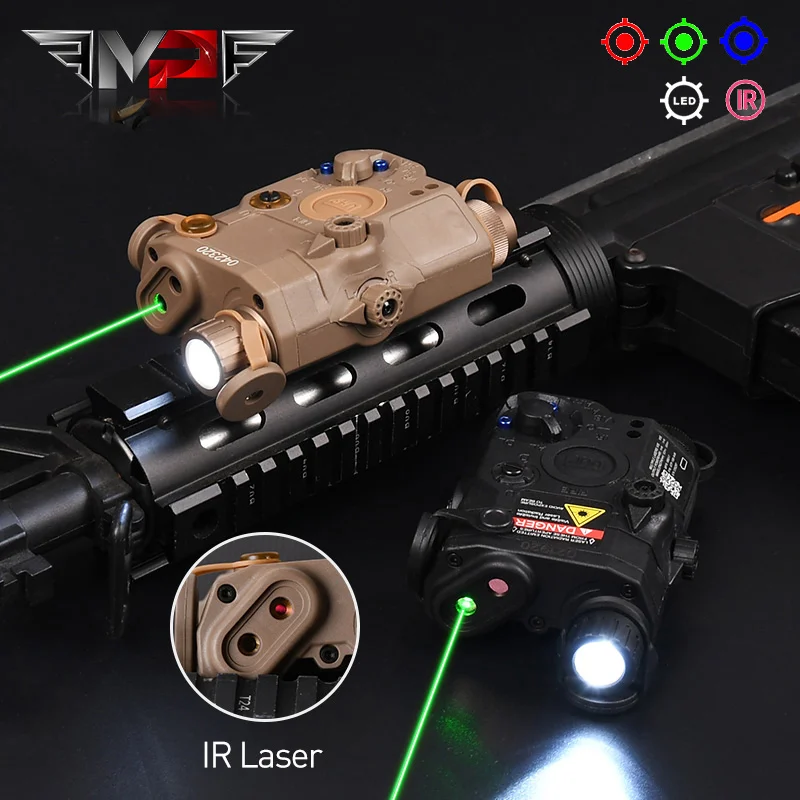 

Tactical Airsoft Wadsn PEQ-15 LA-5 Red Dot Green Blue Indicator With IR While LED Light Fit 20MM Rail Hunting Weapon Scout Laser
