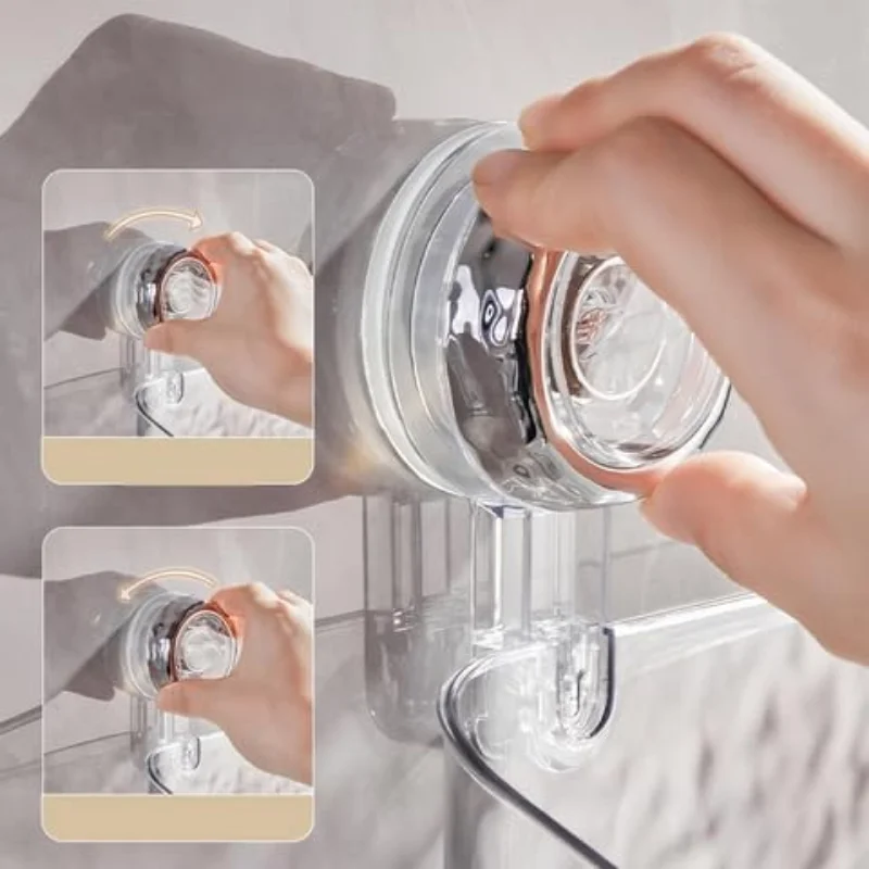 No-Drill Clear Wall Caddy, Light Luxury Style Glacier Pattern Suction Cup Shelf, Drill-Free, Removable, Multifunctional Triangle 4