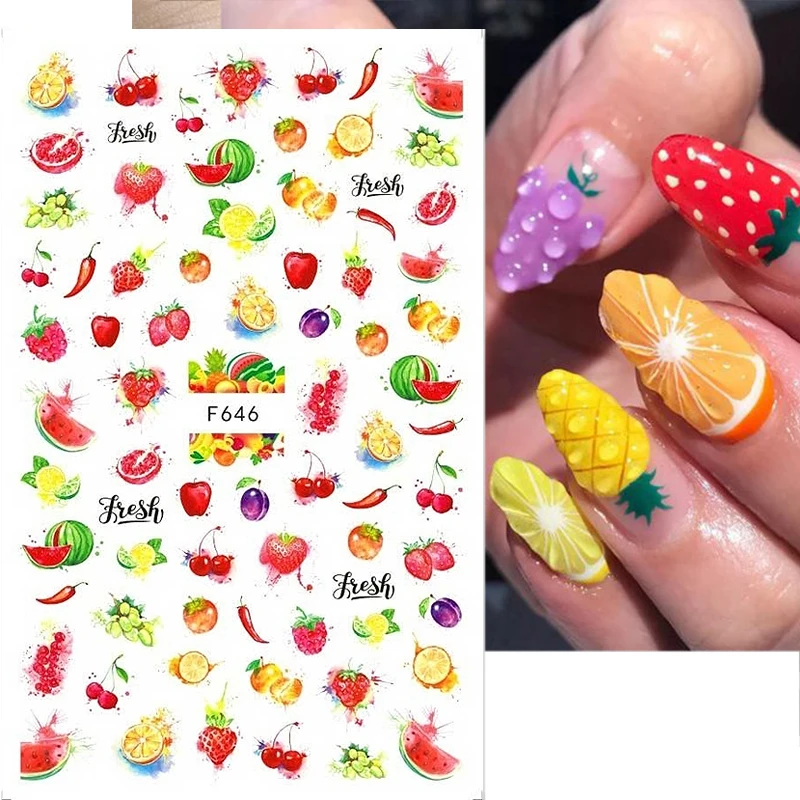 Maple Leaf Flower Gel Nail Sticker Rendering Nail Decals Sliders For Nails Black And White Butterfly Press On Nails Nail Supplie
