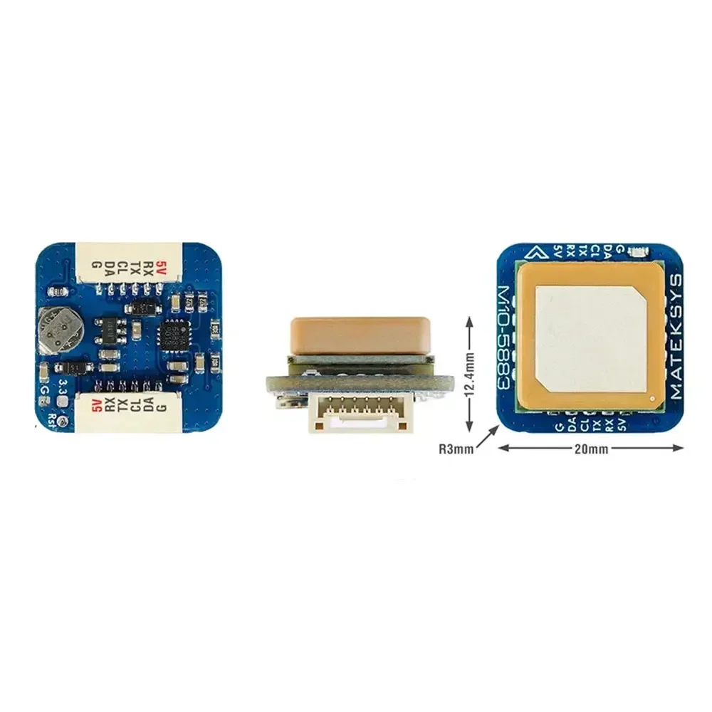 Antenne 15x15mm du module GPS multi-constellation M10Q-5883 avec boussole magnétique, prête pour drone