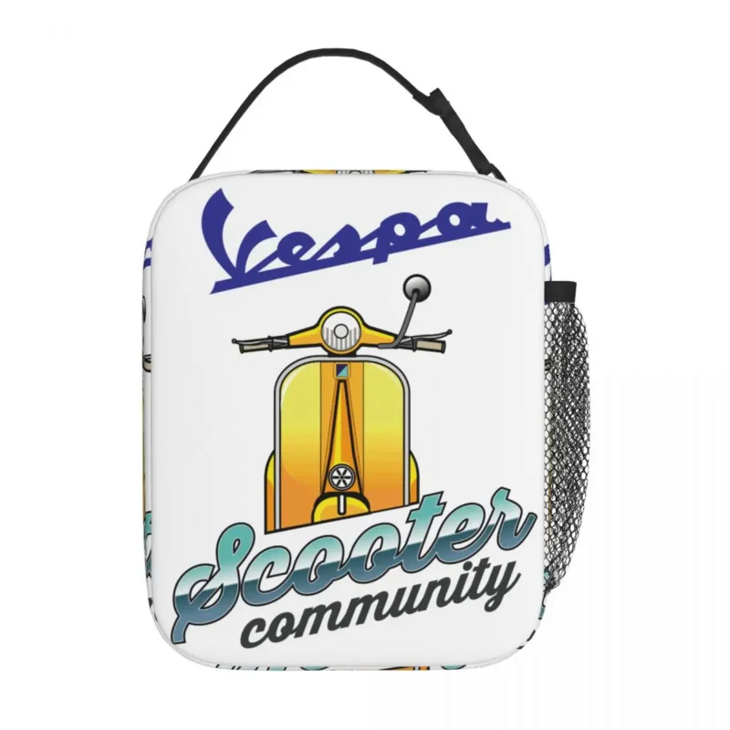 

Vespa Logo Accessories Insulated Lunch Bags for Children Travel Food Box Portable New Arrival Cooler Thermal Lunch Box