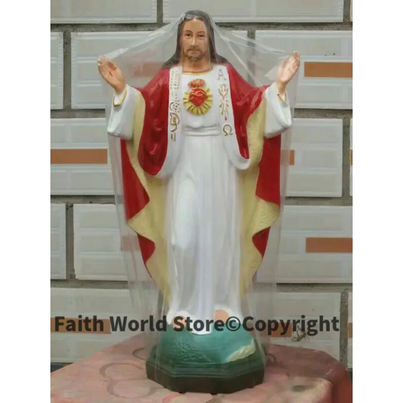 

35 CM large --TOP High grade Christianism Home Decor Jesus Christ Sacred Heart Decoration Religious good Decoration statue