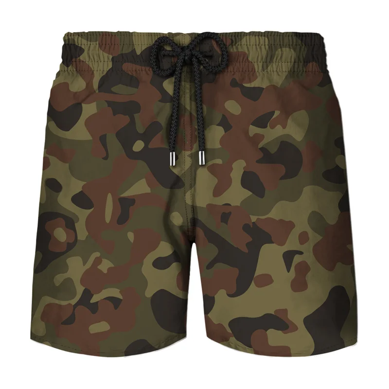 Military Camouflage Graphic Board Shorts Pants Men 3D Printed Russia ARMY VETERAN Camo Beach