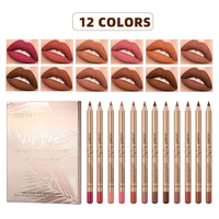 QIBEST 12 Pcs/Set Lip Liner Pencil Nude Matte Lipliner Contour Lipstick Waterproof Long Lasting Lip Pencil Tint Makeup Tools 1