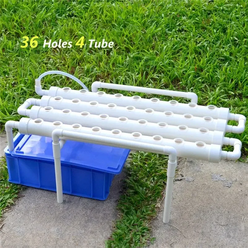 

36 Holes Hydroponic Piping Site Grow Kit Deep Water Culture Planting Box Gardening System Nursery Pot Hydroponic Rack 110-220V