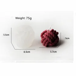 3D Wool Pattern Candle Mold for Scented Candles and DIY Crafts (Light Grey)